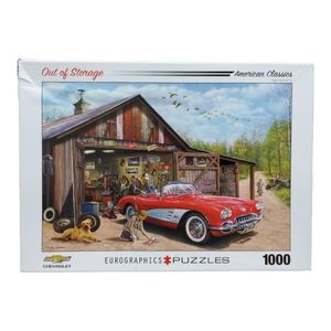 Rare 1959 Corvette Out Of Storage 1000 Piece Puzzle Chevrolet Eurographics